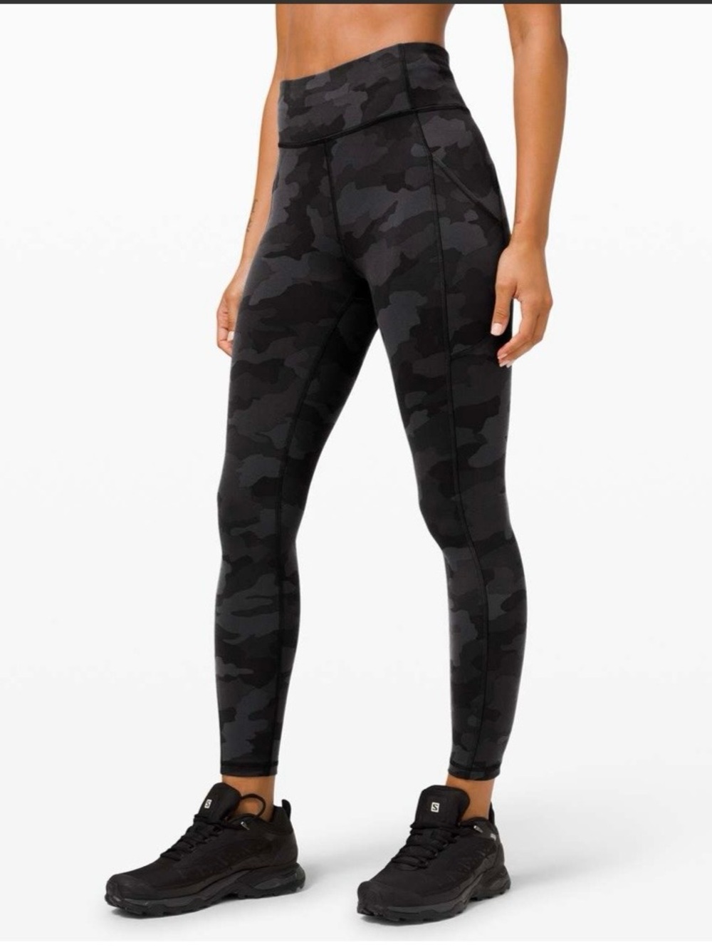 Lululemon Invigorate Tight 25" Heritage 365 Camo Deep Coal Multi size 4
